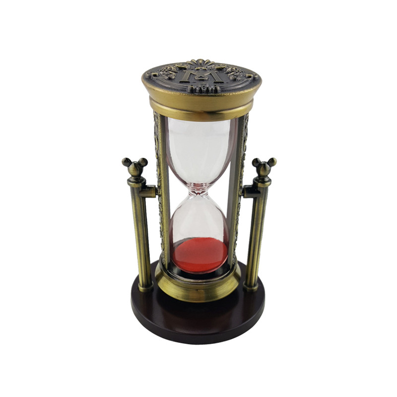 Electric green bronze M letter red sand hourglass RKS-BG001MBR (1)