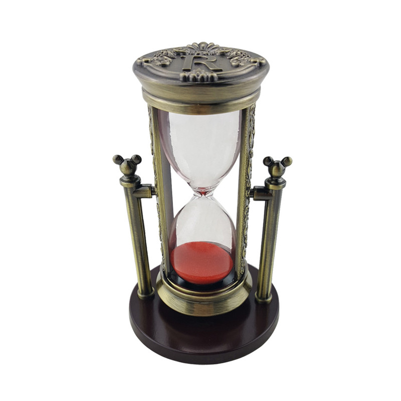 Electric green bronze R letter red sand hourglass  RKS-BG001RBR (1)